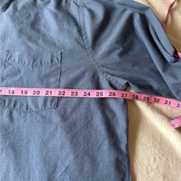 Barrington men’s long sleeve button down blue dress shirt Neck 18.5 34/35 - Picture 5 of 10